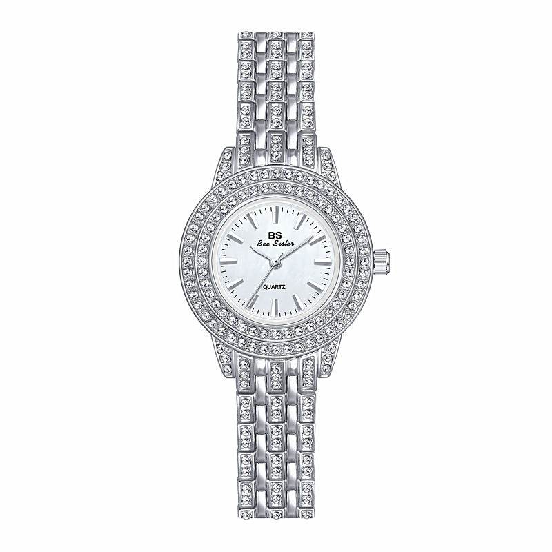 Luxury Diamond Women's Watch with Mother-of-Pearl Dial - Price Value Store