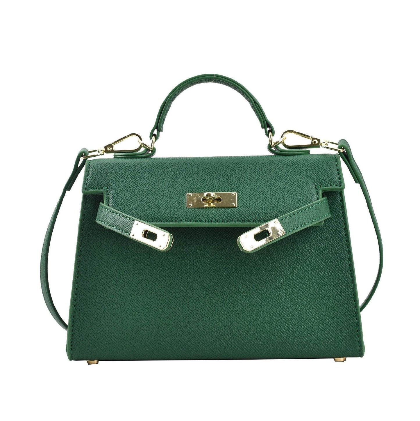Texture Lock Portable Small Square Bag Women's 2022 New All-match Classic Shoulder Bag PU Fashion Kelly Bag - Price Value Store