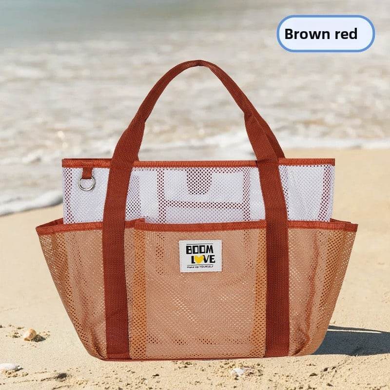 Large Capacity Foldable Mesh Beach Bag for Swimming and Travel - Price Value Store