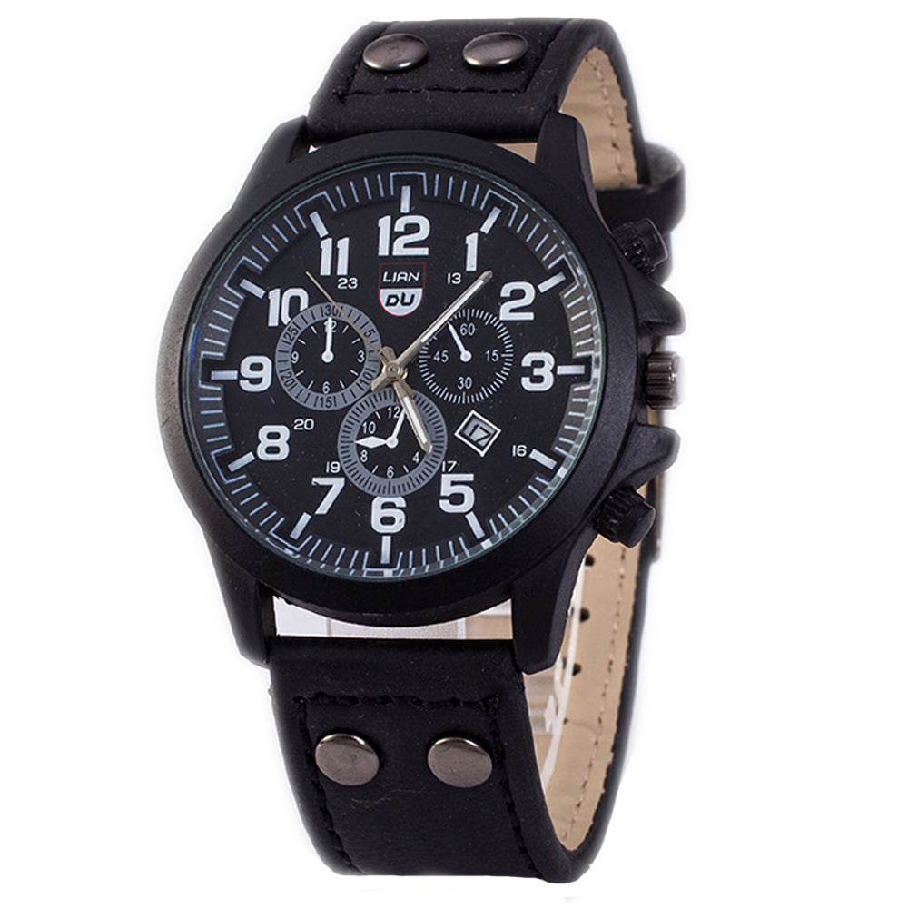 Fashionable and simple business belt quartz watch for men - Price Value Store