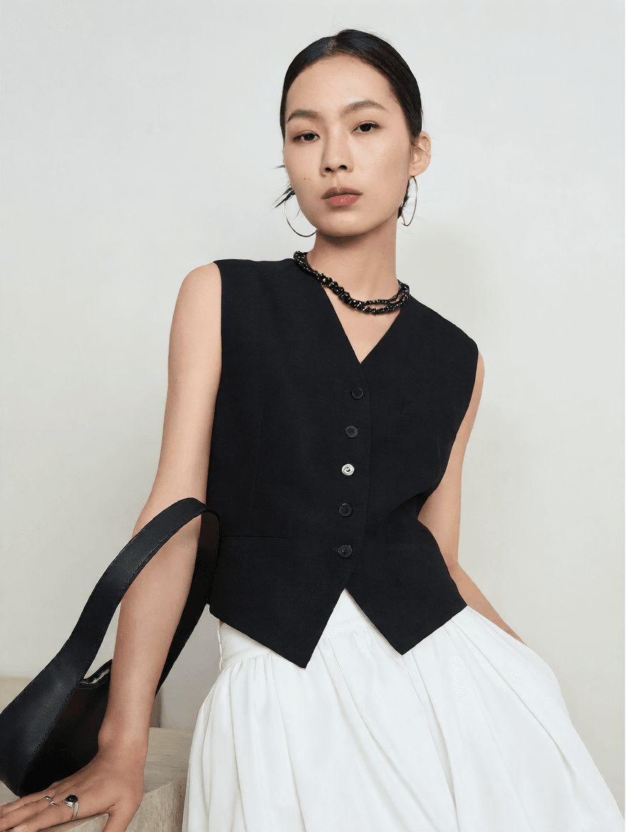 V-neck women's suit vest - Price Value Store