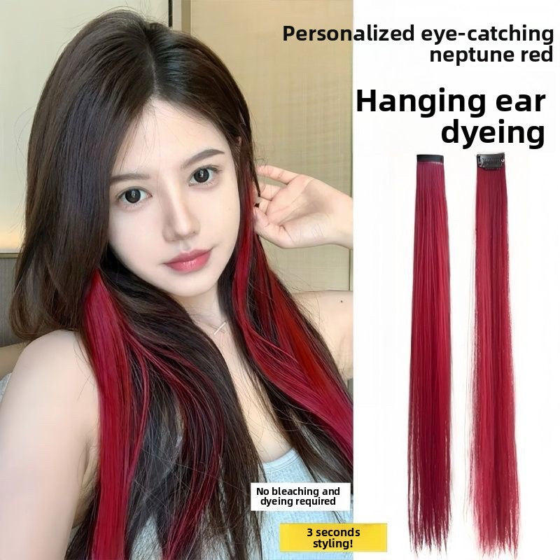 Wig pieces are dyed and dyed in various lengths