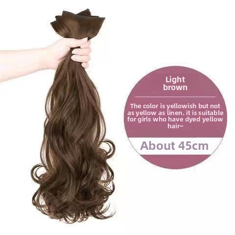 Three-Piece Seamless Fluffy Synthetic Hair Wig