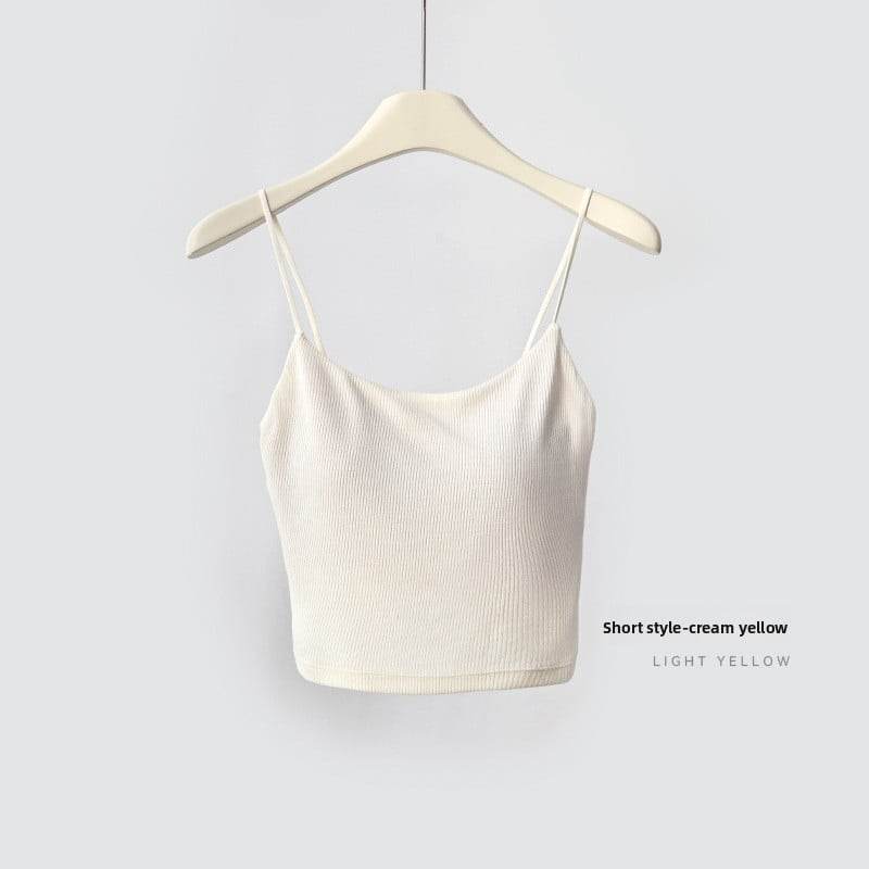 Mulberry Silk Built-in Bra Sling Vest ? Breathable & Lightweight - Price Value Store