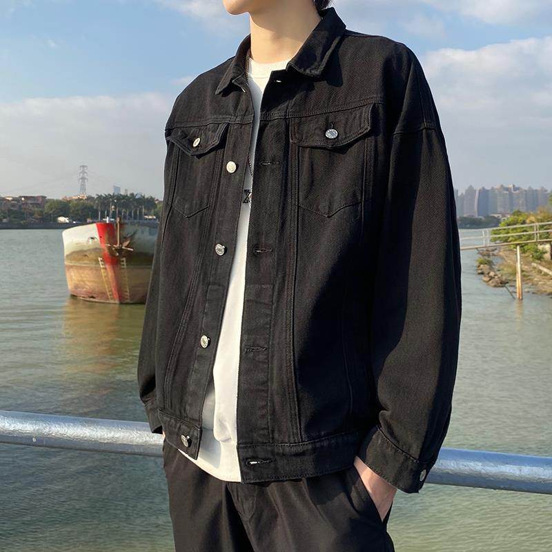 Fashionable Men's Washed Denim Jacket, Loose Fit, Multiple Pockets - Price Value Store