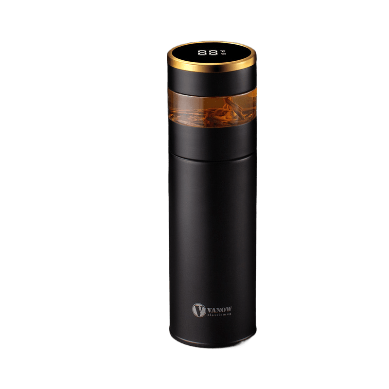 Smart Temperature Display Vacuum Insulated Cup with Tea Strainer - Price Value Store