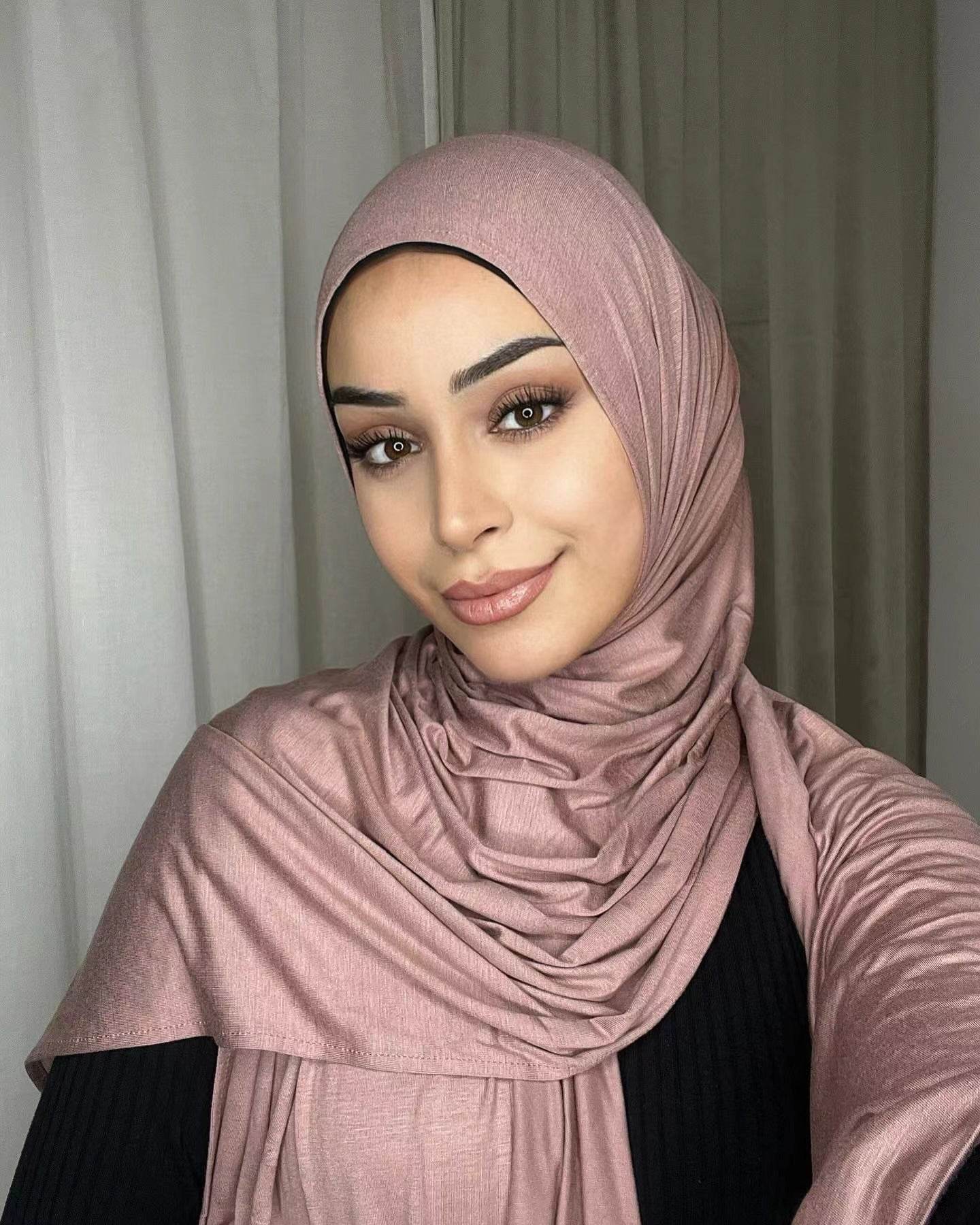 Solid-color lustrous cotton scarf for women - Price Value Store
