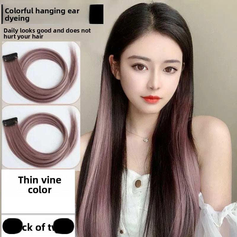 Wig pieces are dyed and dyed in various lengths