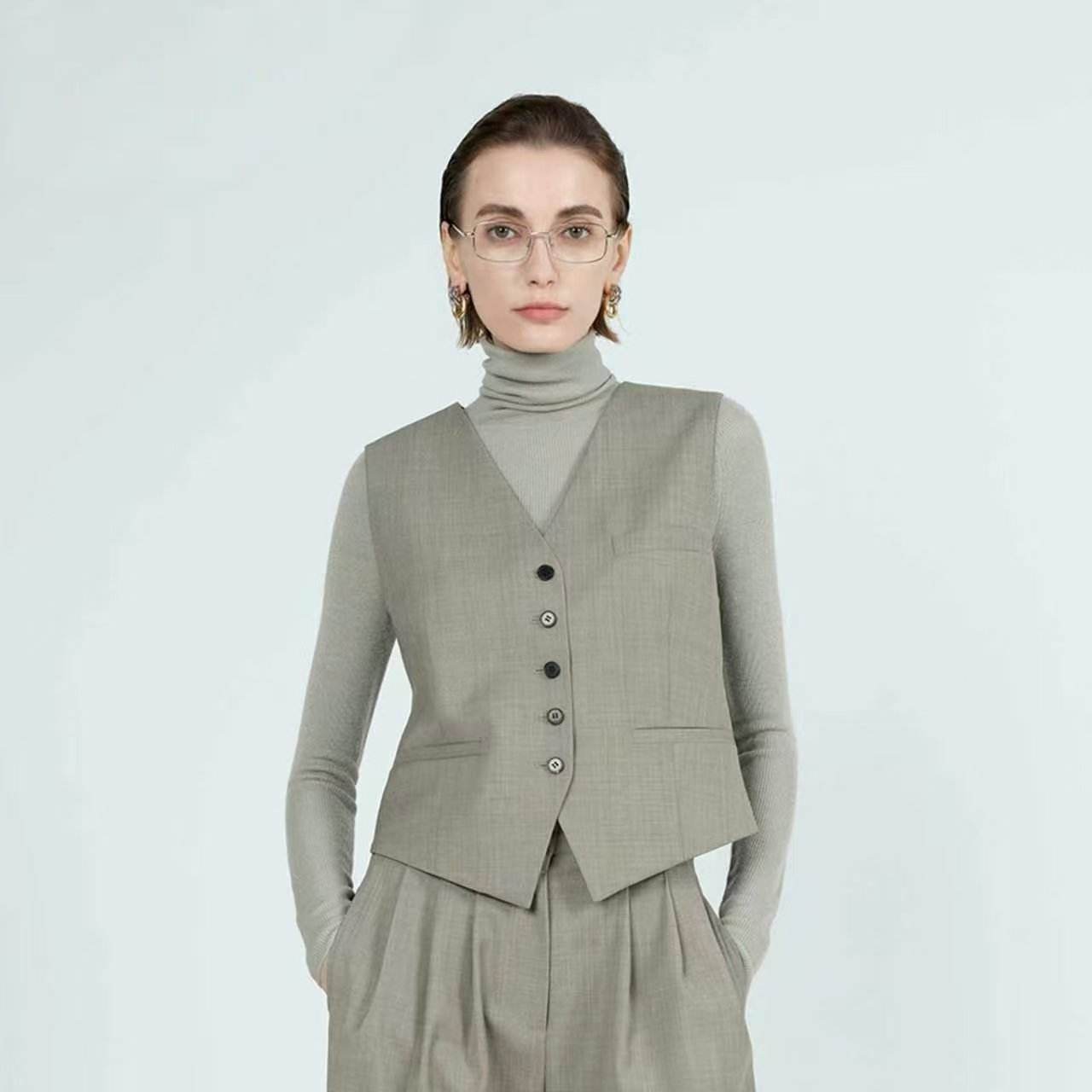 V-neck women's suit vest - Price Value Store