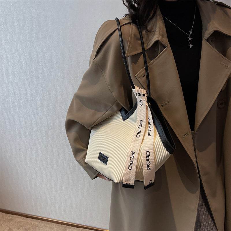 Large Capacity Bags Bags Women Premium Sense Commuter Work Shoulder Crotch Bag Class Tote Handbag - Price Value Store