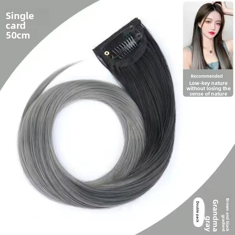 Wig female piece dyed gradient hair piece