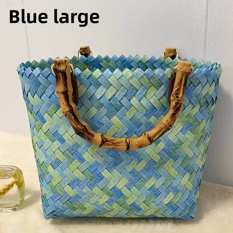 Handmade Bamboo Tote Bag Vacation - Price Value Store