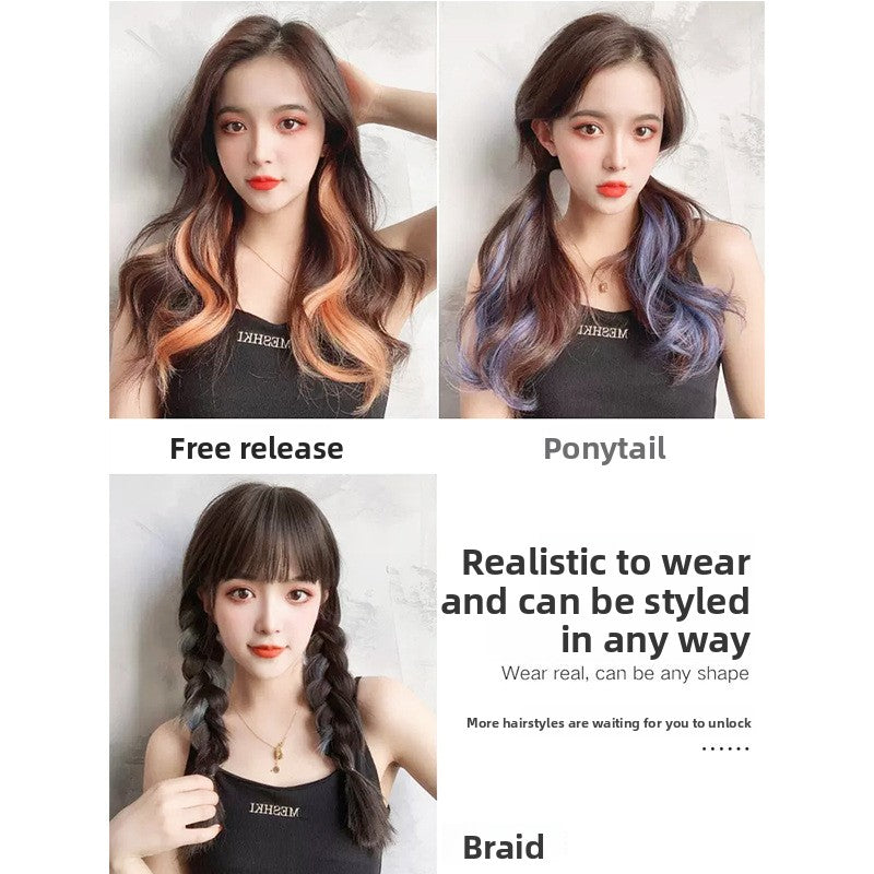 Colorful Curly Hair Piece Wig for Women