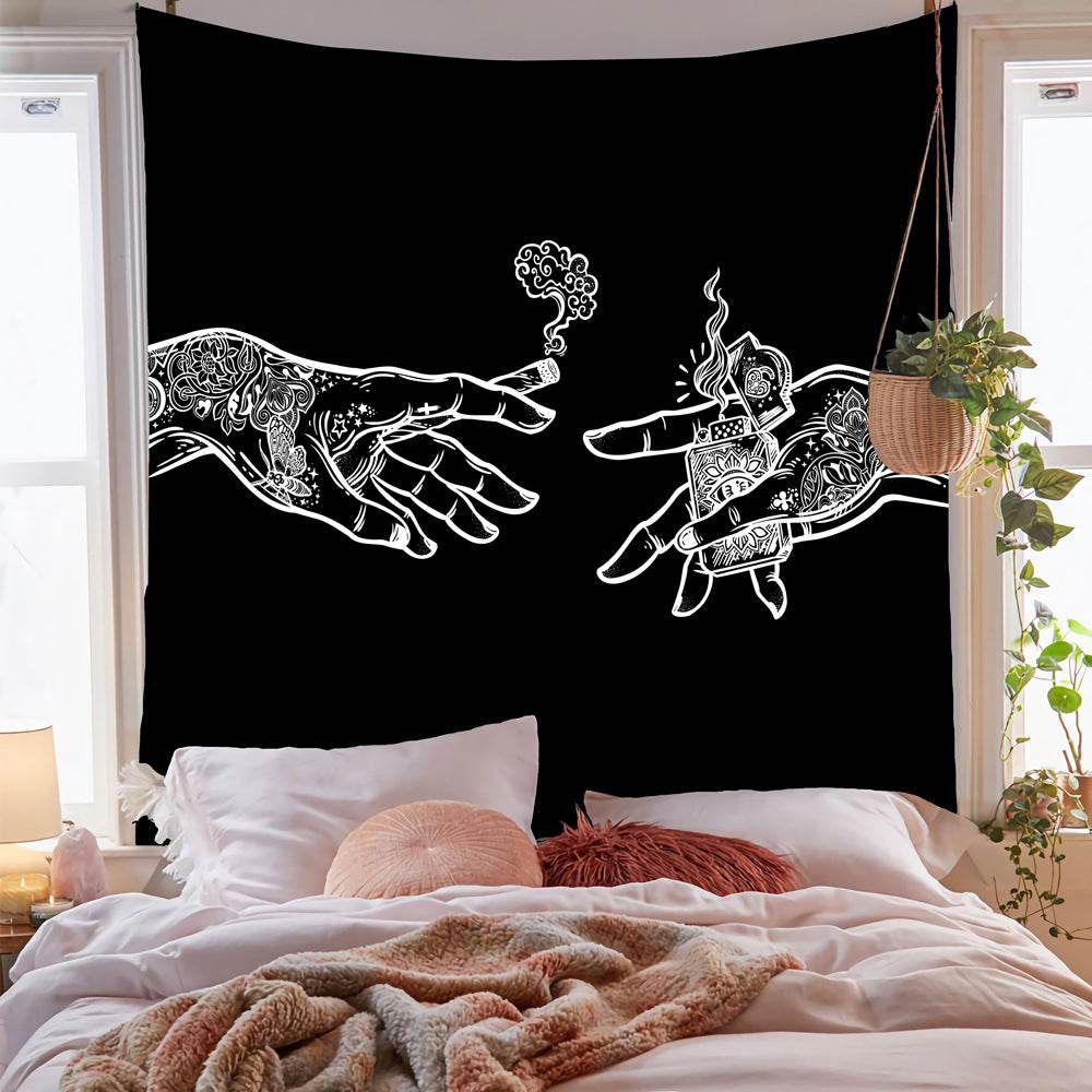 Cross-border exclusive for ins Nordic style hanging cloth custom bedside layout background cloth wall cloth bedroom living room tapestry custom - Price Value Store