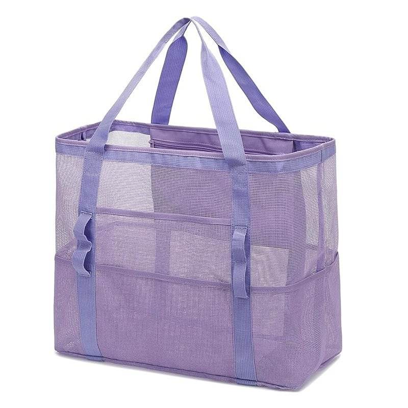 Large Capacity Foldable Mesh Beach Bag for Swimming and Travel - Price Value Store