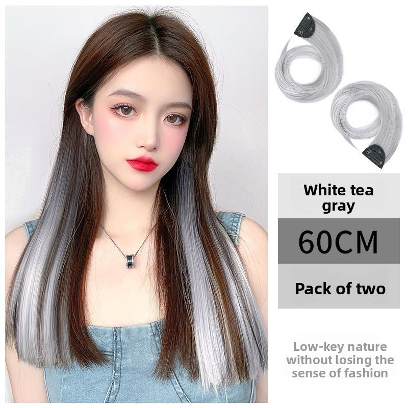 Wig female piece dyed gradient hair piece