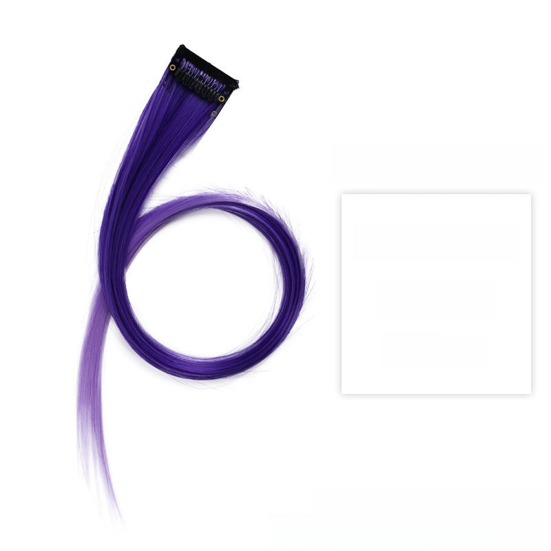 Colorful Hair Extension Piece High Temperature Silk