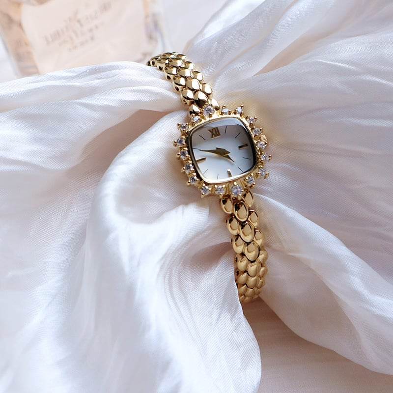 Fashionable fine-chain quartz square watch for ladies - Price Value Store