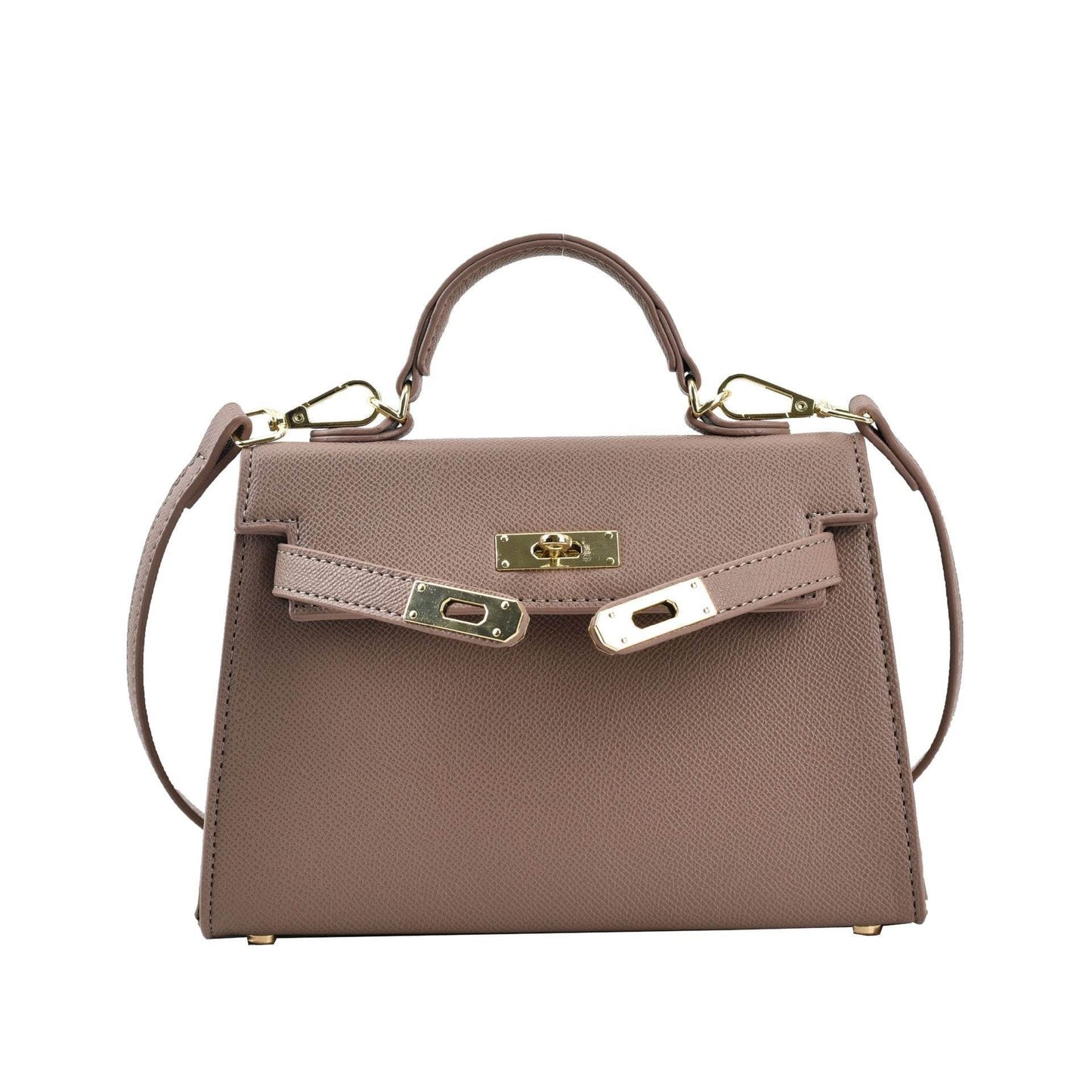 Texture Lock Portable Small Square Bag Women's 2022 New All-match Classic Shoulder Bag PU Fashion Kelly Bag - Price Value Store
