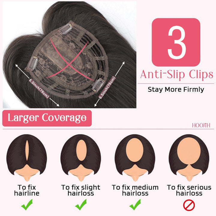 Long micro-roll layered eight-character bangs wig