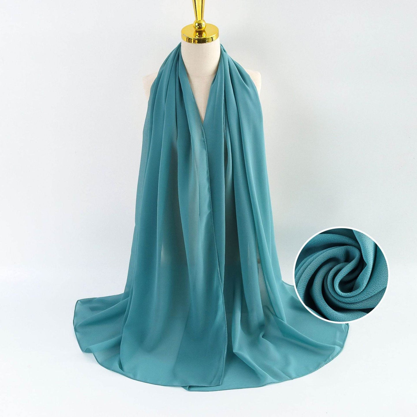 Elegant Pearl Chiffon Scarf for Women - Price Value Store