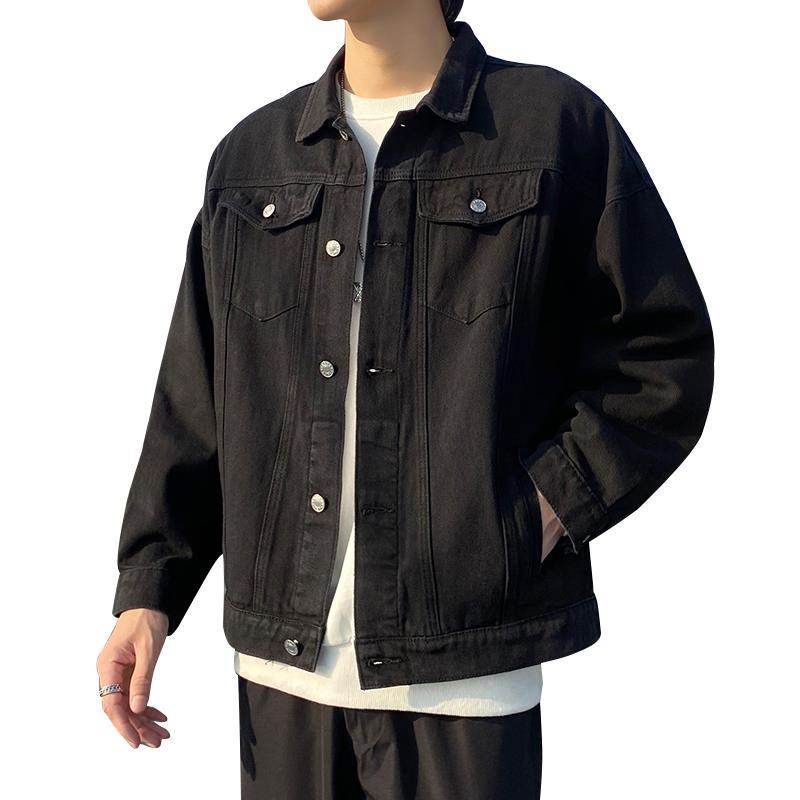 Fashionable Men's Washed Denim Jacket, Loose Fit, Multiple Pockets - Price Value Store