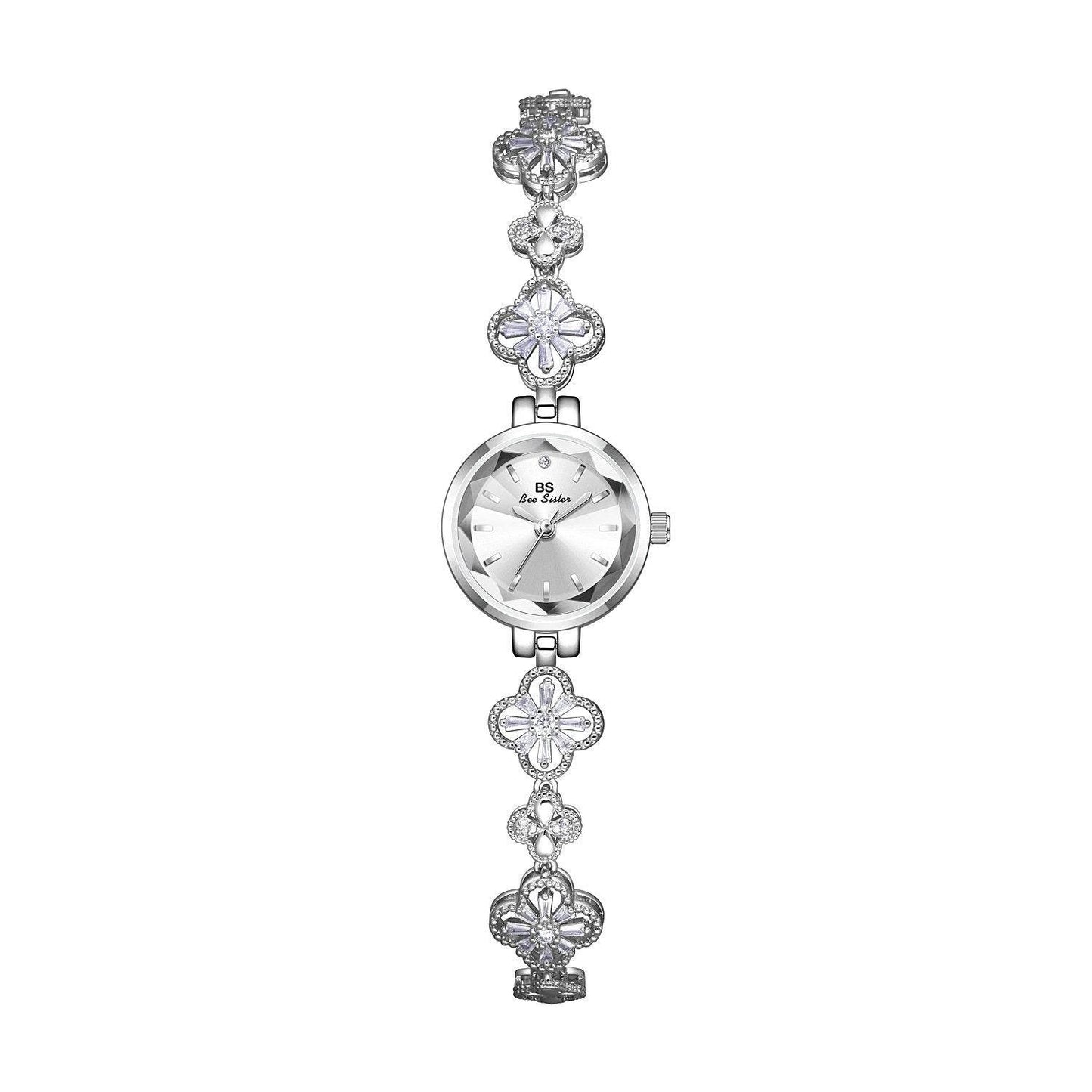 BS Four-leaf Clover Lucky Zircon Women's Chain Watch - Price Value Store