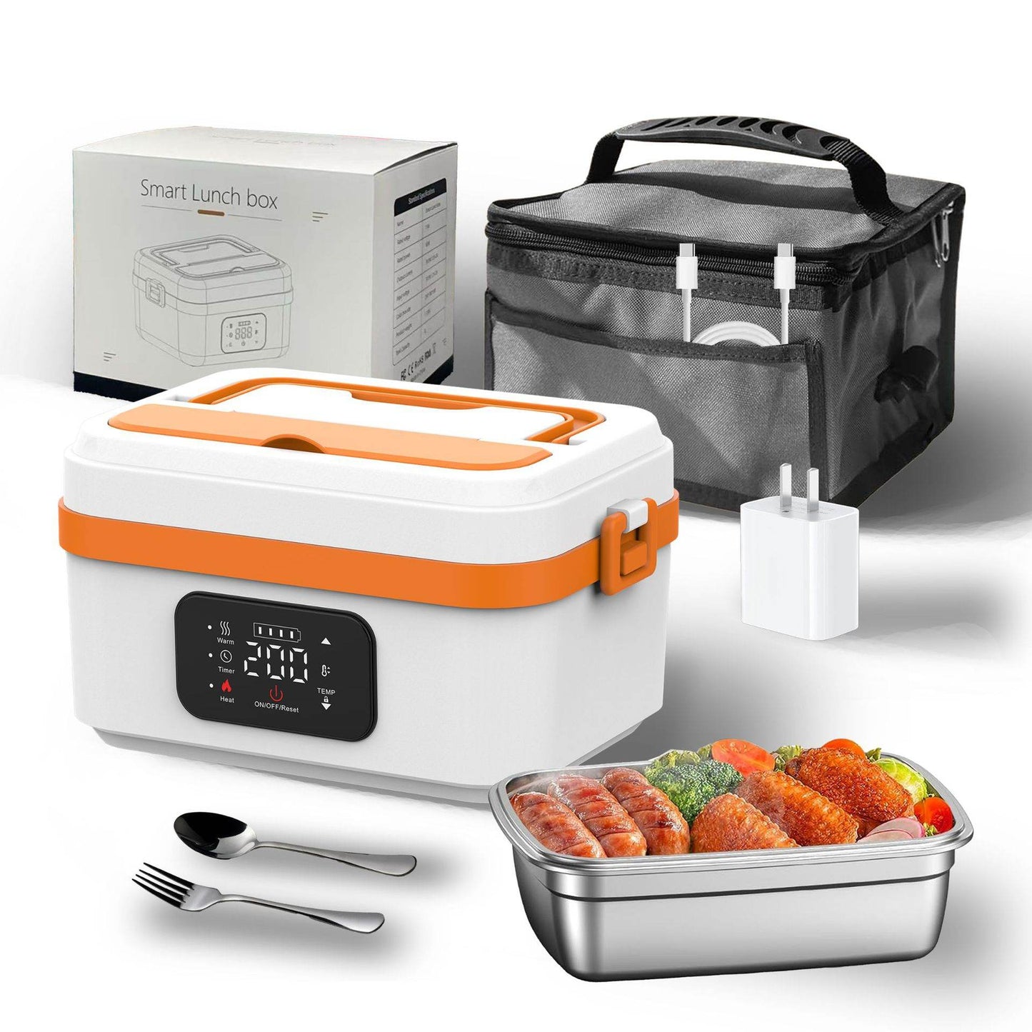 USB Charging Insulation Lunch Box with Wireless Heating - Price Value Store
