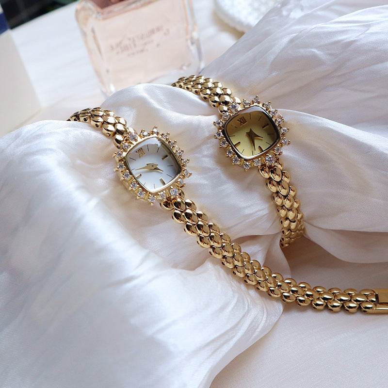 Fashionable fine-chain quartz square watch for ladies - Price Value Store