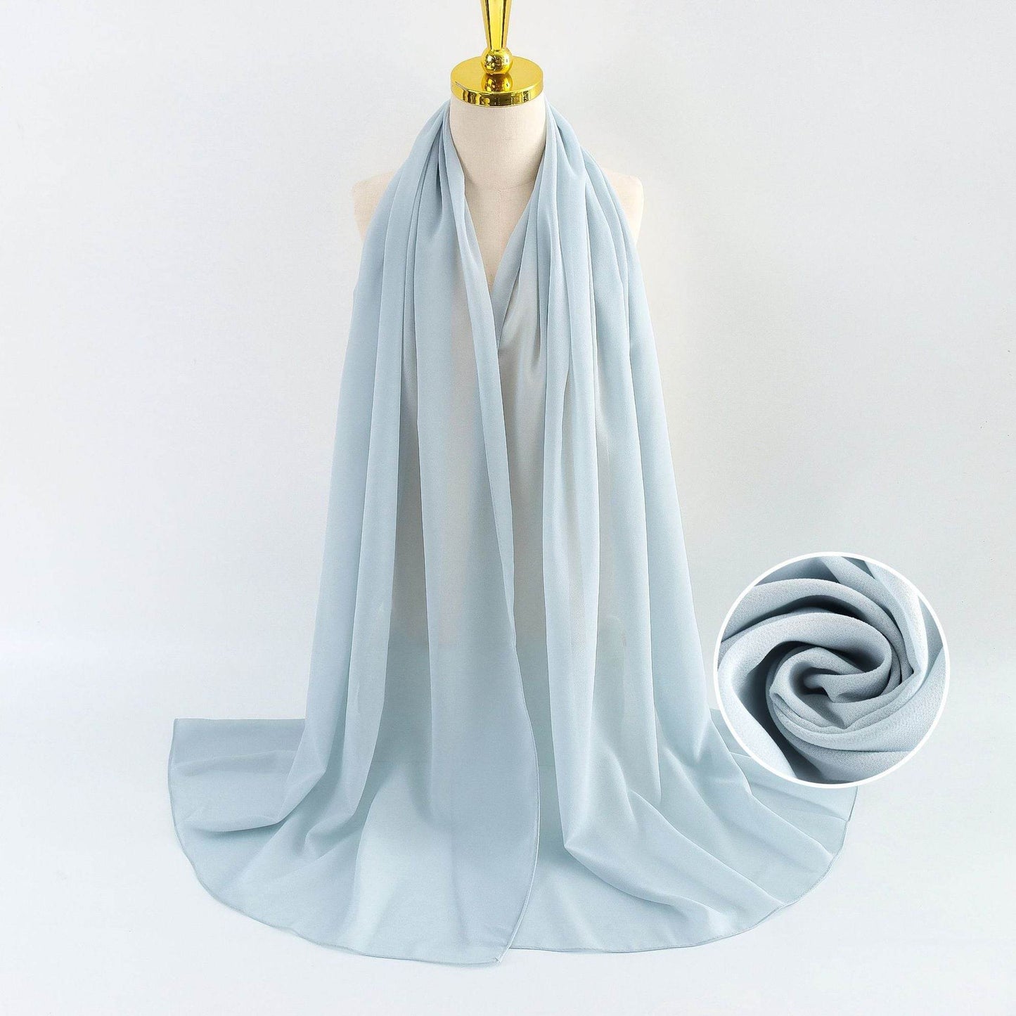 Elegant Pearl Chiffon Scarf for Women - Price Value Store
