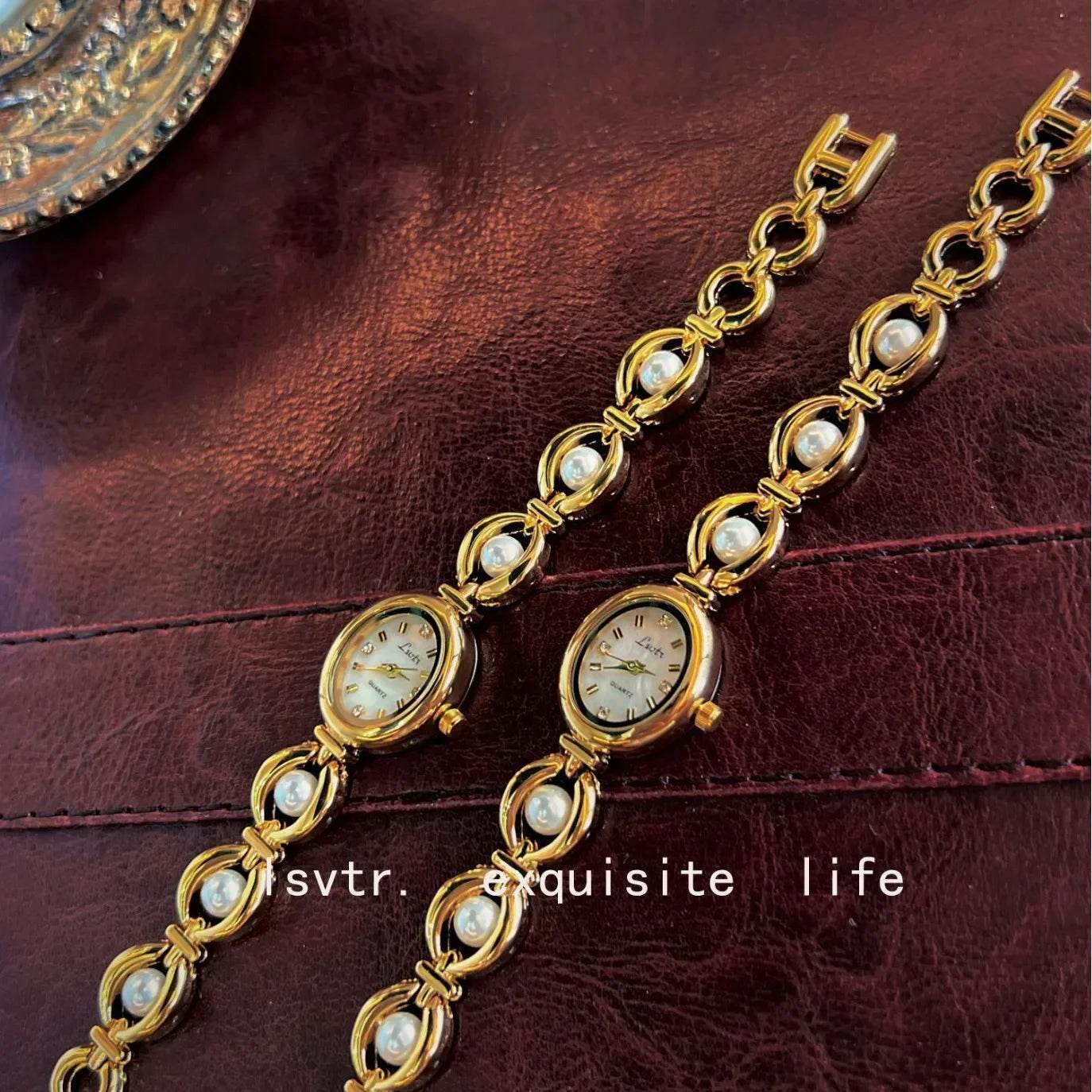 A mid-history light luxury imitation pearl watch with elegant bracelet for women - Price Value Store