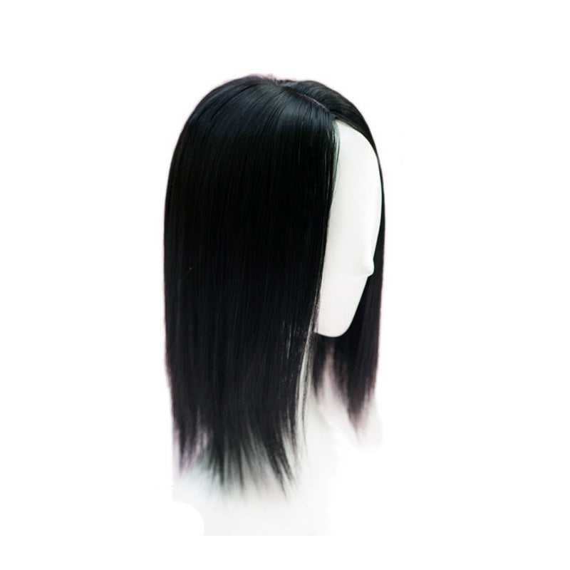 Middle Part Synthetic Hairpiece with Bangs
