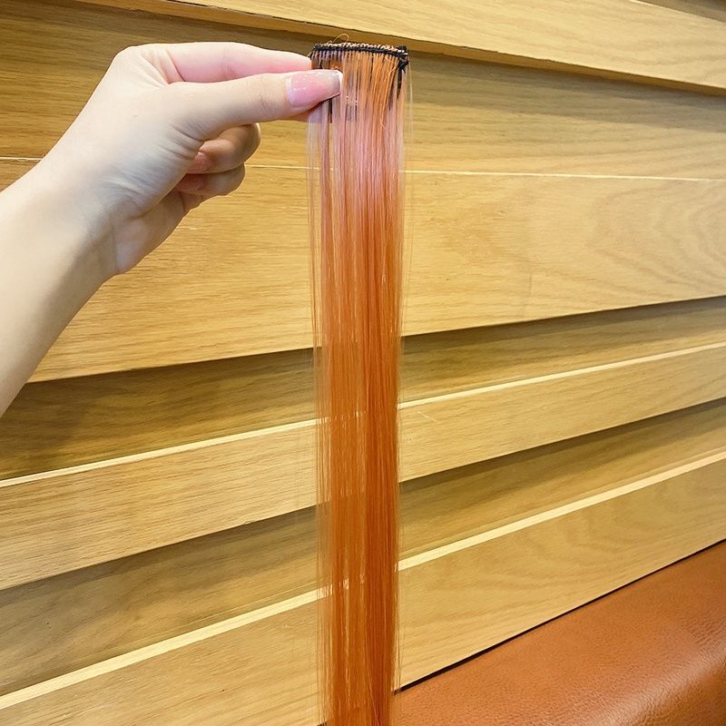 Wig pieces are dyed and dyed in various lengths