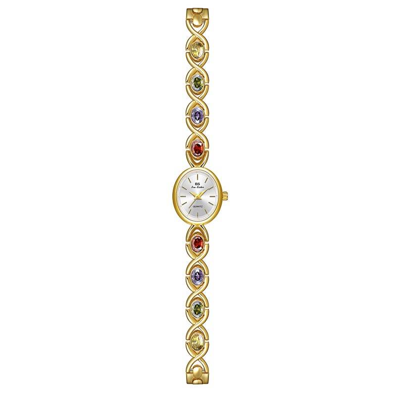 BS brand 2023 New HOT Watch Factory Direct fashion trend Oval color treasure rainbow light luxury F1726 - Price Value Store
