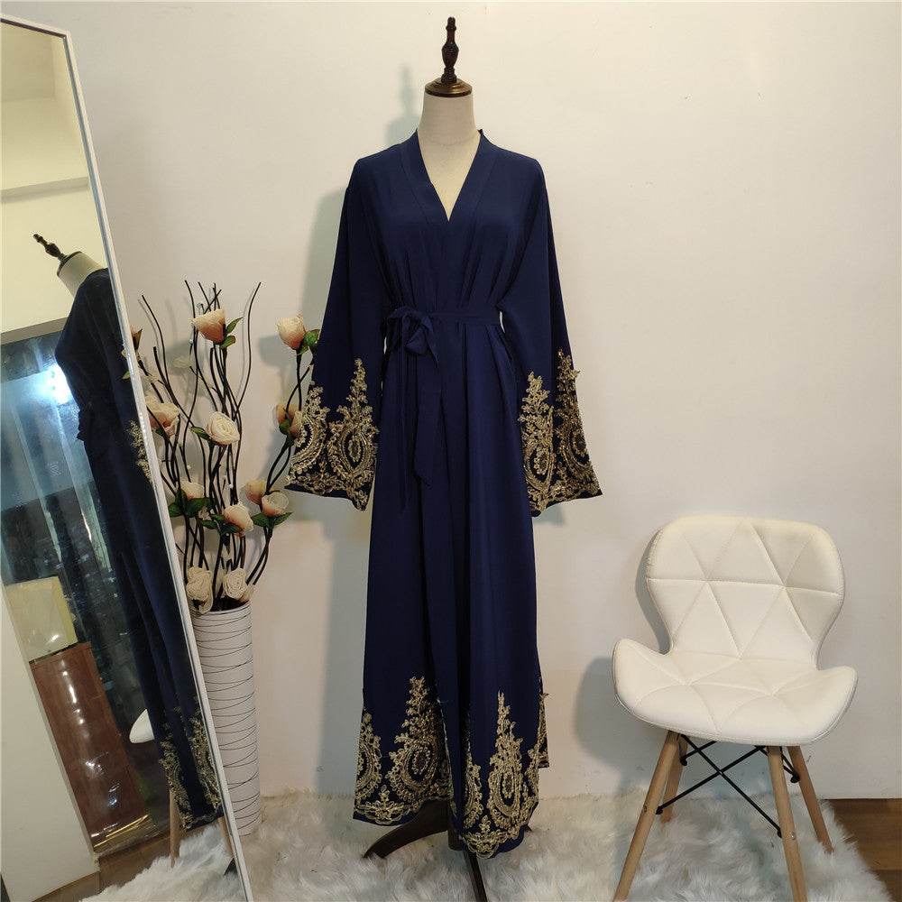 Lace fitted robe - Price Value Store
