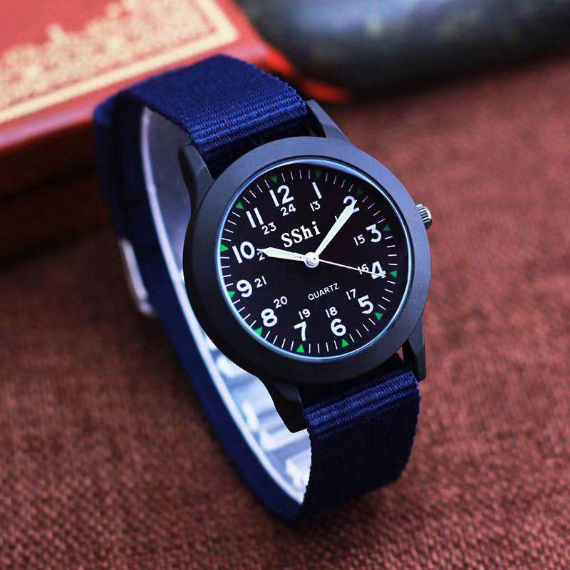 Men's Casual Canvas Quartz Watch with Round Dial - Price Value Store