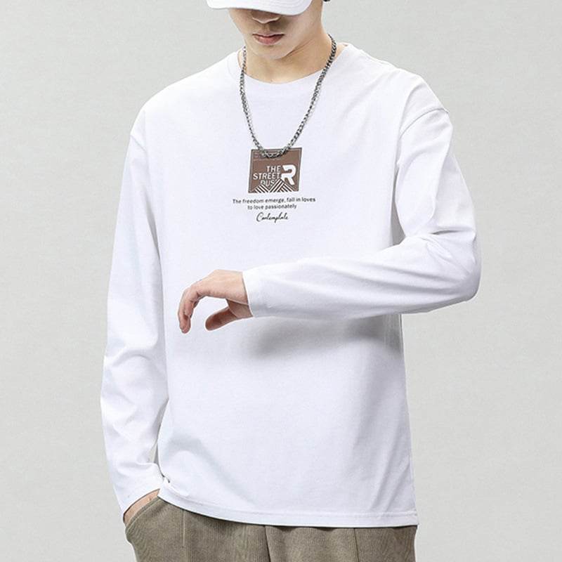 Fashionable printed long-sleeved T-shirt - Price Value Store