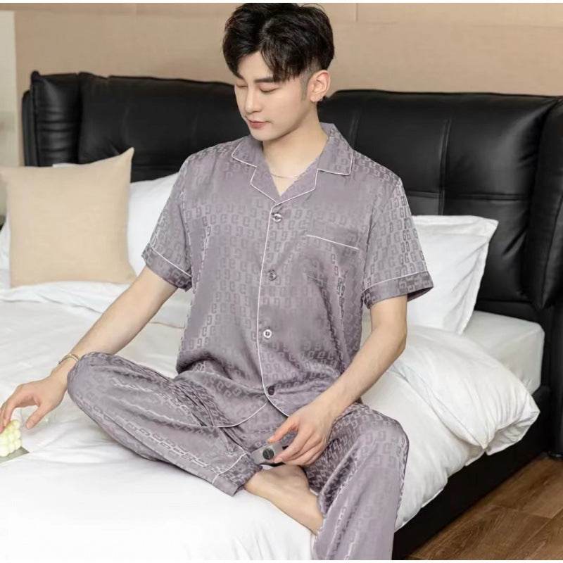 Sleepwear man's pure silk loose style - Price Value Store