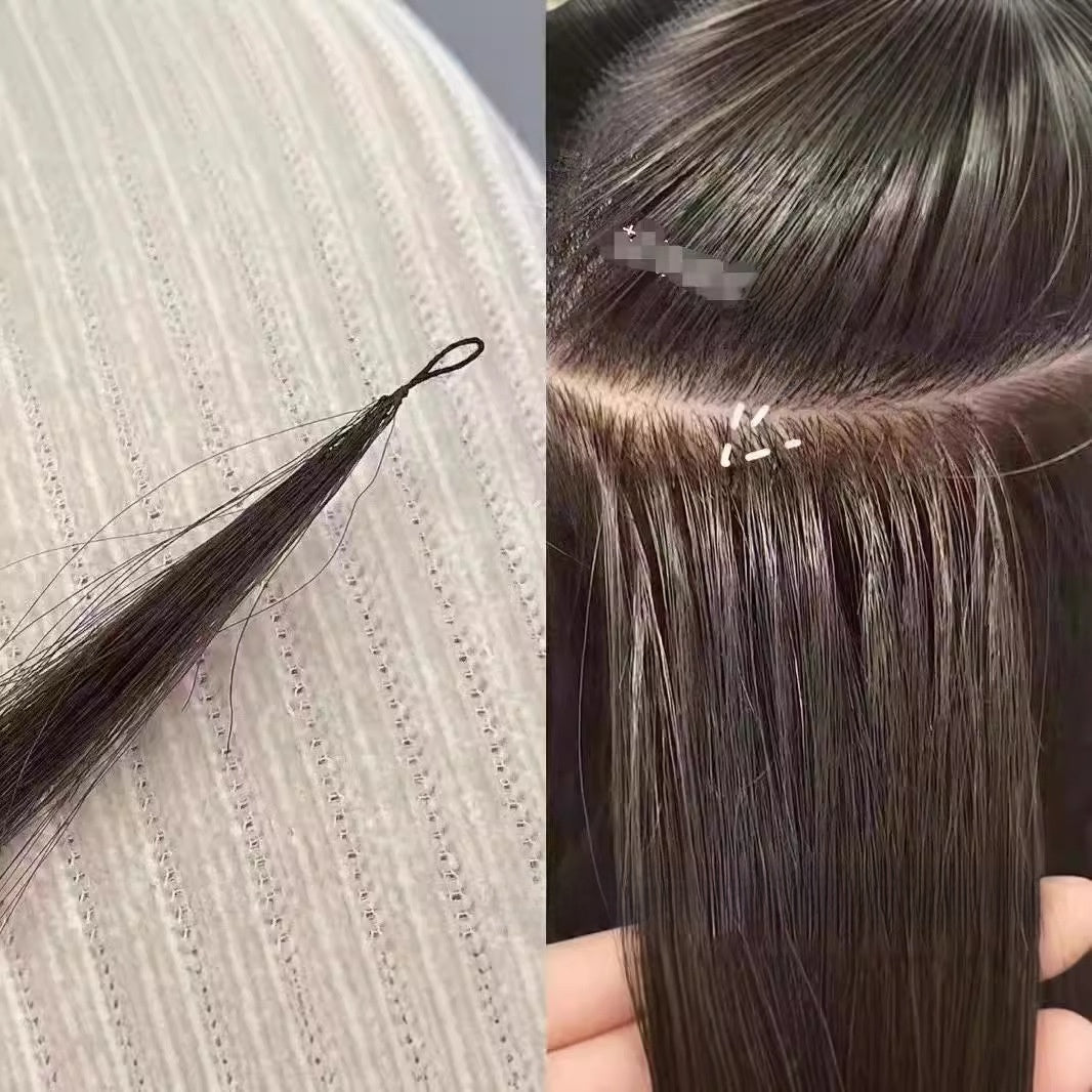 Reusable Feather Hair Extensions Real Human Hair with Free Tools