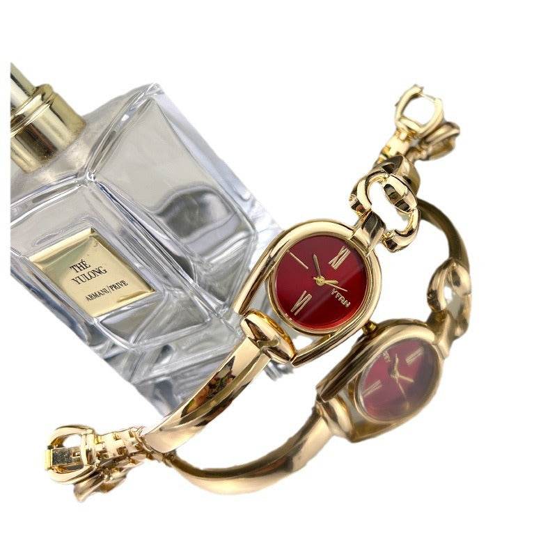 Vintage Button Bracelet Watch Fashion Quartz Women's Wristwatch. - Price Value Store