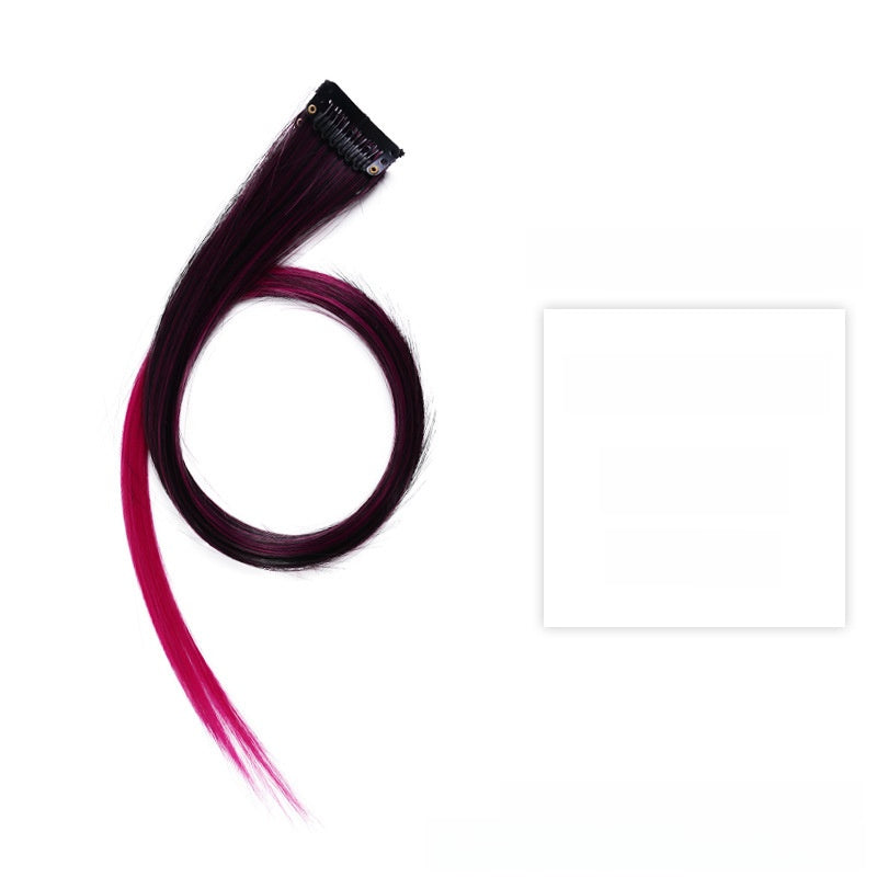 Colorful Hair Extension Piece High Temperature Silk