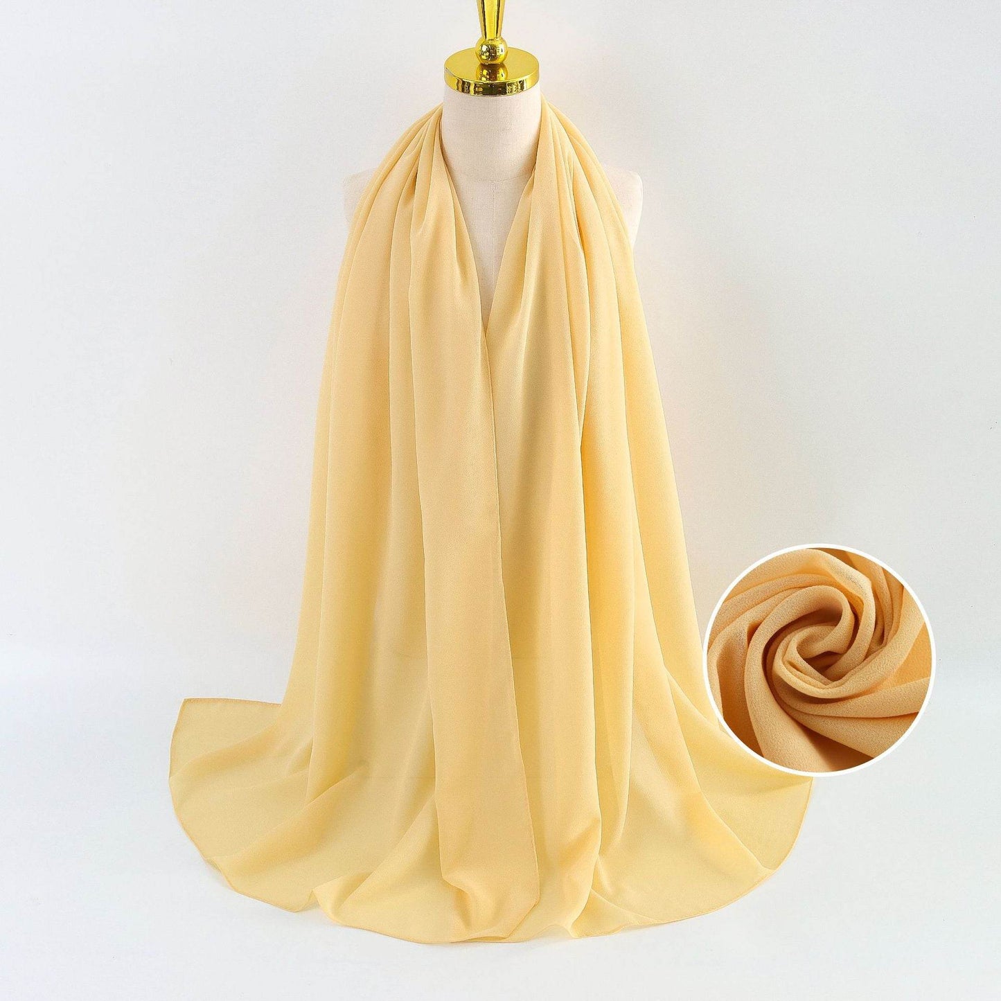 Elegant Pearl Chiffon Scarf for Women - Price Value Store