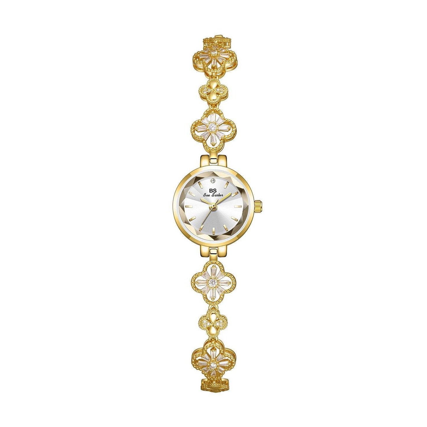 BS Four-leaf Clover Lucky Zircon Women's Chain Watch - Price Value Store