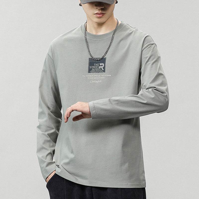 Fashionable printed long-sleeved T-shirt - Price Value Store