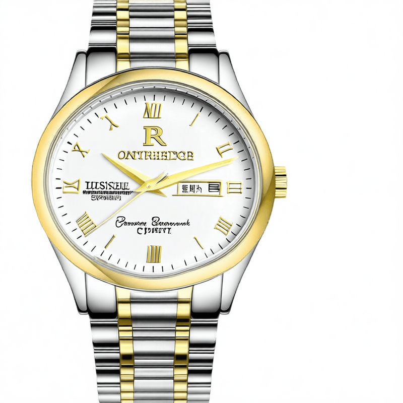 Stainless Steel Waterproof Business Quartz Watch with Calendar - Price Value Store