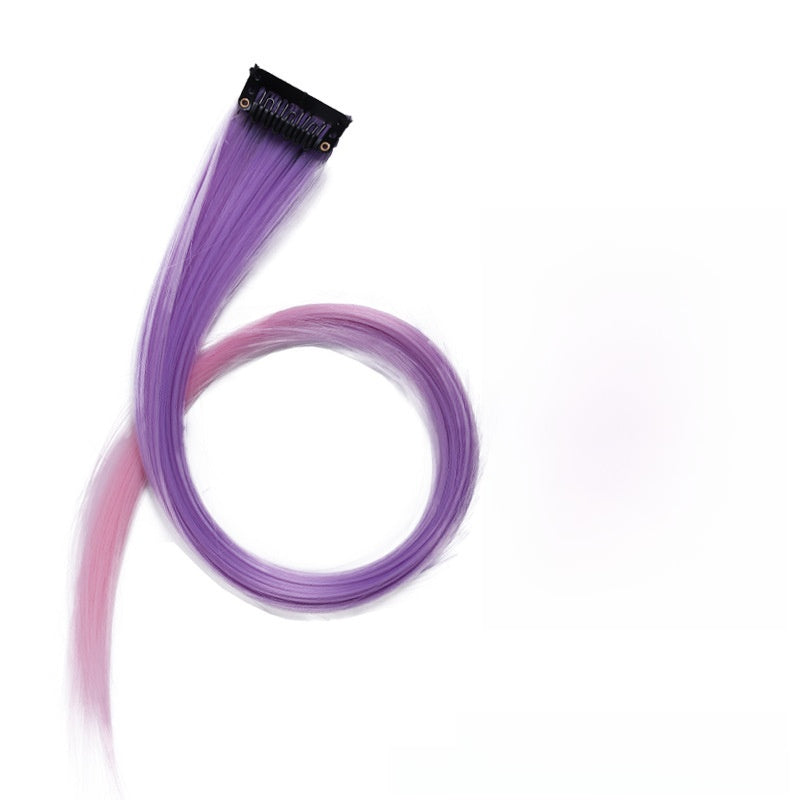 Colorful Hair Extension Piece High Temperature Silk