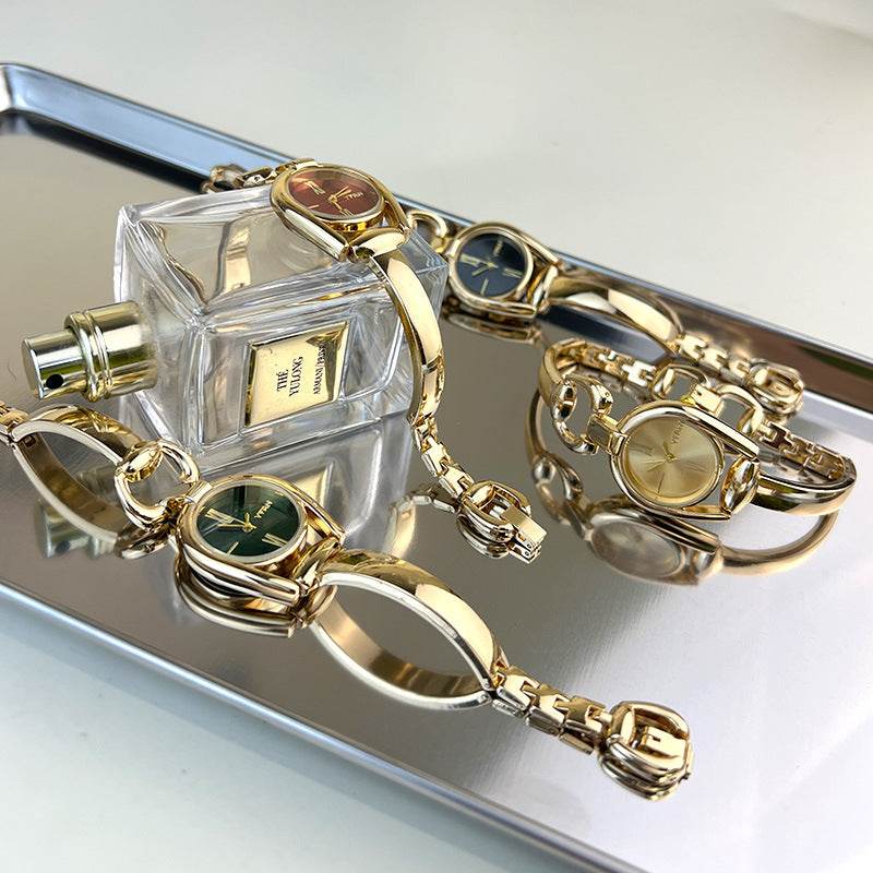 Vintage Button Bracelet Watch Fashion Quartz Women's Wristwatch. - Price Value Store
