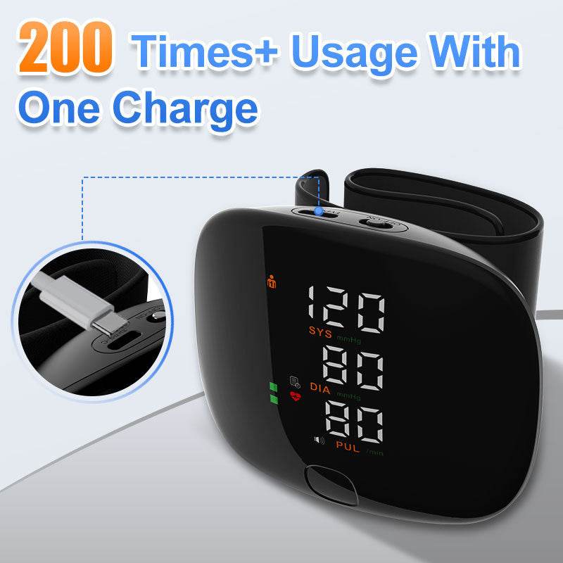 in stock Wrist Voice Blood Pressure Meter Home Electronic Blood Pressure Meter Chinese and English Voice Smart Wrist Blood Pressure Meter - Price Value Store