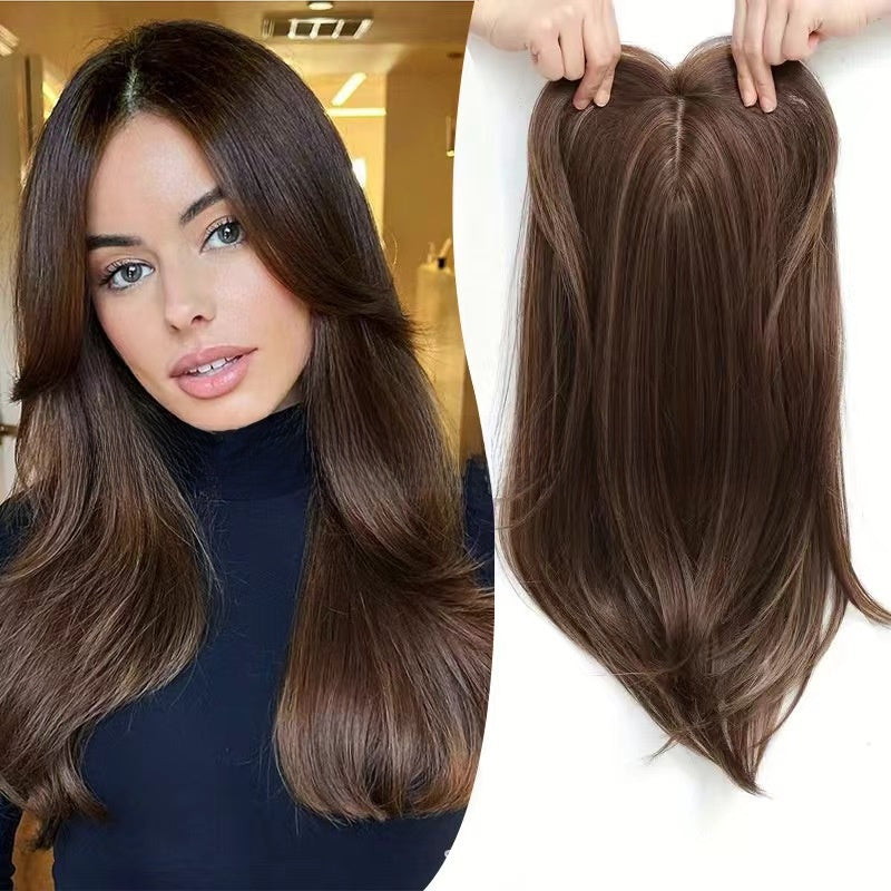 A wig for hair replacement on the top of the head