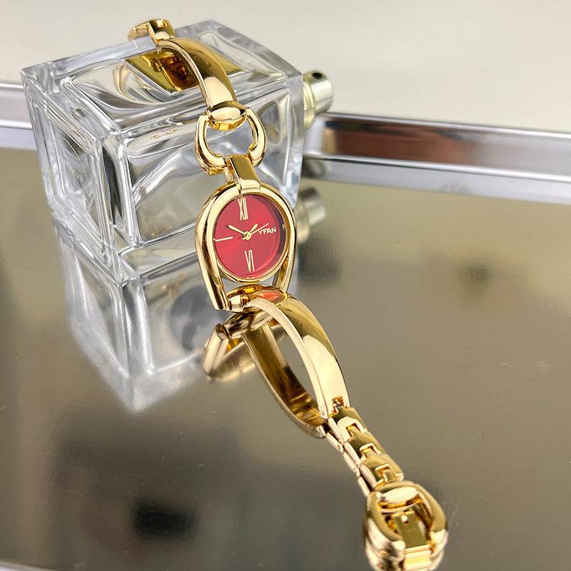 Vintage Button Bracelet Watch Fashion Quartz Women's Wristwatch. - Price Value Store